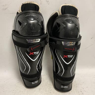 Used Bauer VAPOR X800 LITE Junior Shin Guards Black 13" 11855-S000189786