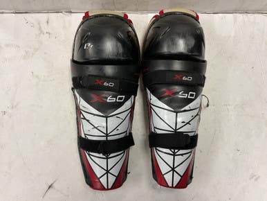 Used Bauer X60 Junior Shin Guards Black 11" 11855-S000189759