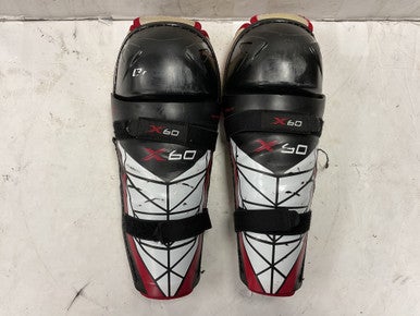 Used Bauer X60 Junior Shin Guards Black 11" 11855-S000189759