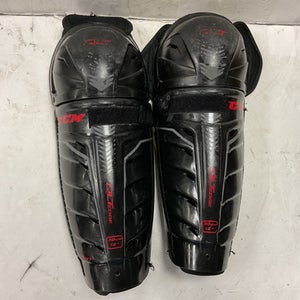 Used CCM QLT EDGE Junior Shin Guards Black 12" 11855-S000189758