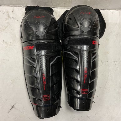 Used CCM QLT EDGE Junior Shin Guards Black 12" 11855-S000189758