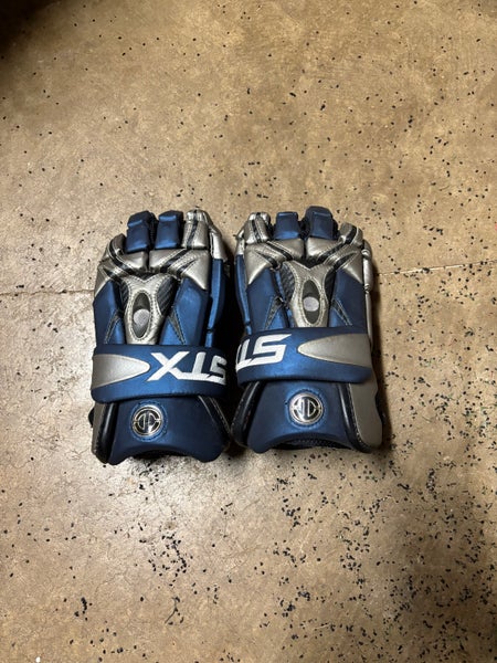 Throwback STX I Pro Lacrosse Gloves 13" Navy Blue (Never Worn-Like New)