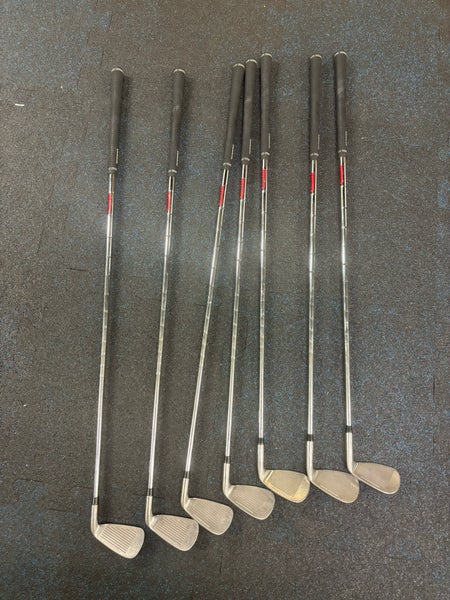 Cobra King SpeedZone Left Hand Iron Set Regular Flex (7 Clubs) #5 - #9, PW, GW Steel Shaft (Used)