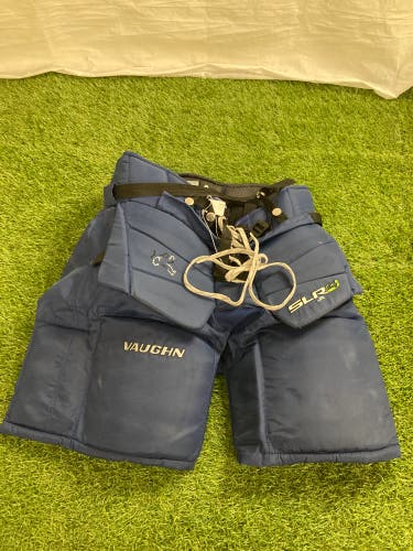 Blue Junior XL Vaughn SLR4 Pro Hockey Goalie Pants (Used)