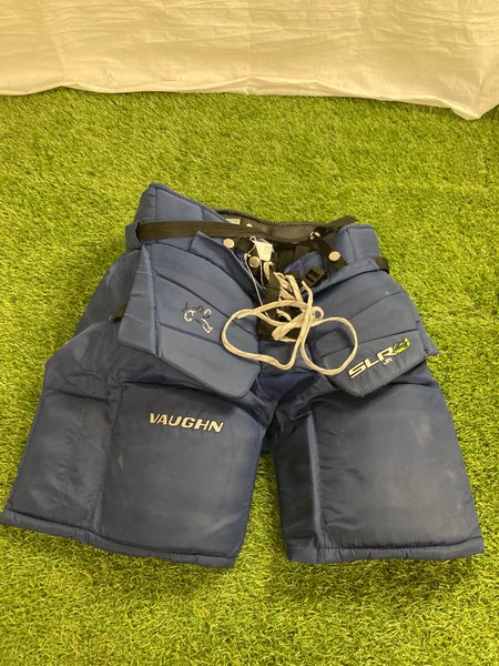 Blue Junior XL Vaughn SLR4 Pro Hockey Goalie Pants (Used)