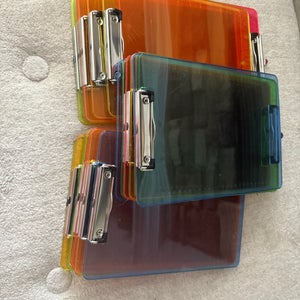 (New)18 Colorful lucite clipboards