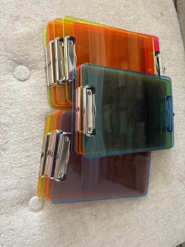 (New)18 Colorful lucite clipboards