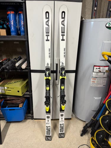 HEAD World Cup Rebels i.GS RD PRO 176 cm Racing Skis With Bindings Max Din 14 (Used)