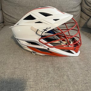 Cascade XRS Lacrosse Helmet - White with Orange (Retail: $350)