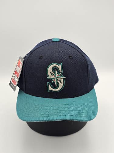 NEW Vintage Seattle Mariners MLB Sports Wool Blend Plain Logo Hat Puma Snapback