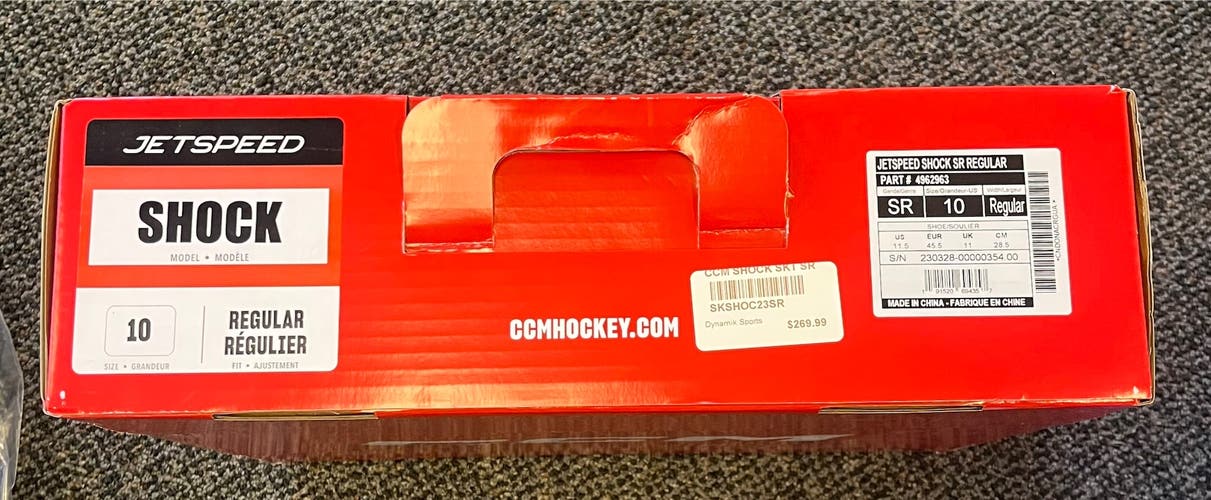 CCM JetSpeed Shock Skates Senior Size 10 Regular Fit