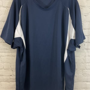 Alleson Athletic Adult's 100% Polyester Athletic Soccer Shirt Navy Blue 3XL XXXL