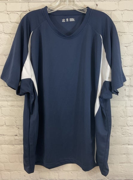 Alleson Athletic Adult's 100% Polyester Athletic Soccer Shirt Navy Blue 3XL XXXL