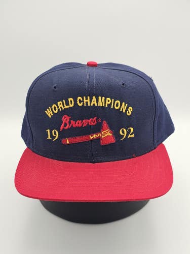 NEW Vintage Atlanta Braves 1992 World Champions MLB Sports USA Made Hat Snapback
