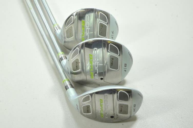 Cobra Baffler T-Rail Ladies #5 and #7 Fairway Woods, #5 Hybrid Set RH # 197693