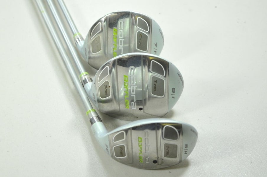 Cobra Baffler T-Rail Ladies #5 and #7 Fairway Woods, #5 Hybrid Set RH # 197693