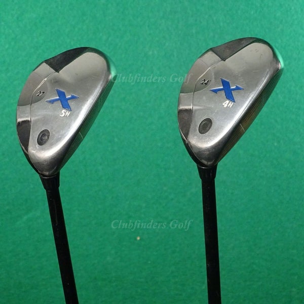 Callaway X Hybrid 24 4 & 27 5 Hybrids Factory 80g Graphite Stiff SET OF 2