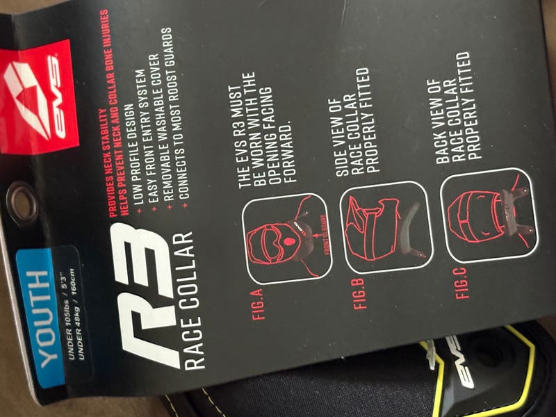 Collare Protettivo EVS Race Collar R3 Nero - Per Motocross E Sport Estremi