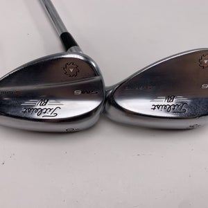 Titleist Vokey SM6 Tour Chrome Wedge Set 56* 10 60* 10 Wedge Steel Mens RH