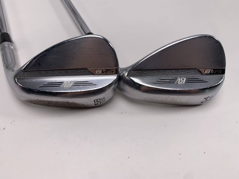 Titleist Vokey SM8 Tour Chrome Wedge Set 54* 10 58* 10 Wedge Steel Mens RH