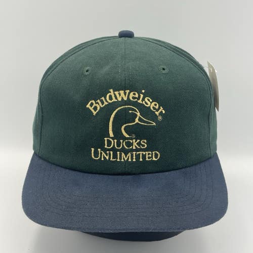 Vintage NOS Budweiser Ducks Unlimited Snapback Hat Made In USA Cap - NEW W TAGS