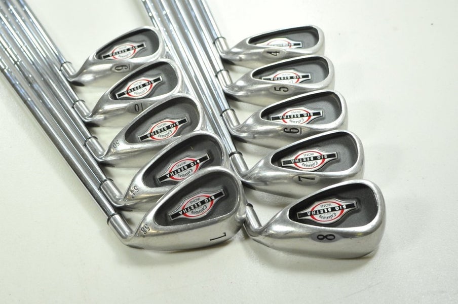 Callaway Big Bertha 2002 4-10,W,SW,LW Iron Set Right Uniflex Steel # 201456