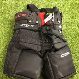 Black Junior Medium CCM Extreme Flex Shield Pro Hockey Goalie Pants (Used)