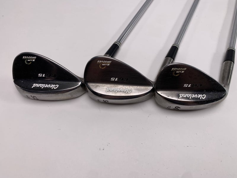 Cleveland CG15 Black Pearl Wedge Set 52* 10 56* 14 60* 12 Traction Wedge Mens LH