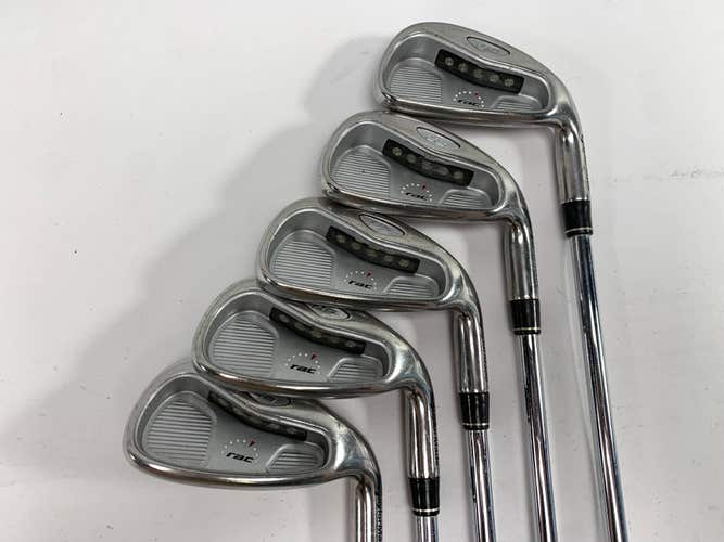 TaylorMade Rac OS 2005 Iron Set 5-9 T-Step Ultralite 90g Stiff Steel Mens RH
