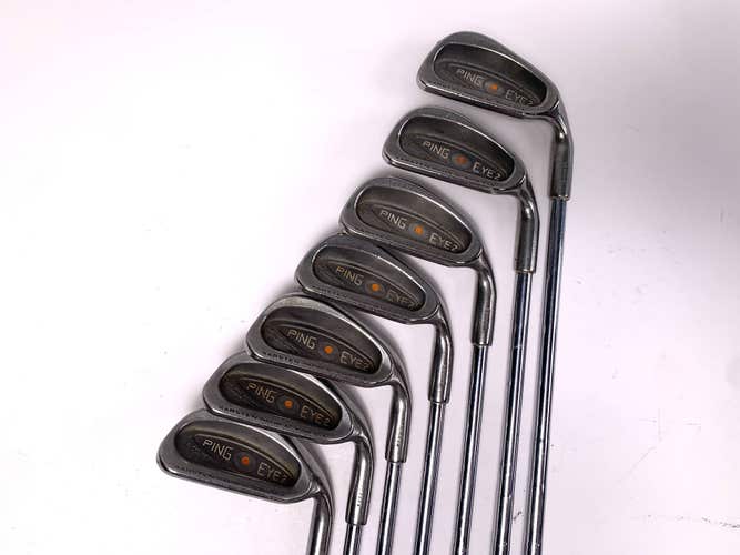 Ping Eye 2 Iron Set 5-PW+SW Orange Dot 2* Flat Karsten ZZ-Lite Stiff RH