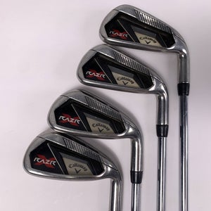 Callaway Razr X Iron Set 5-9 Uniflex Steel Mens RH Midsize Grips No 7 iron