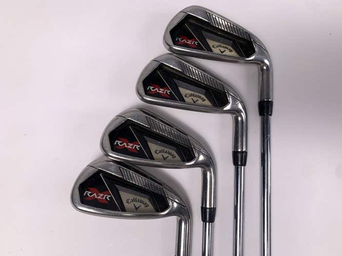 Callaway Razr X Iron Set 5-9 Uniflex Steel Mens RH Midsize Grips No 7 iron