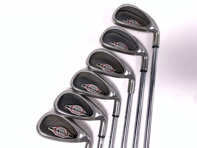Callaway Big Bertha 2002 Iron Set 4-8+PW Big Bertha Uniflex Steel Mens RH