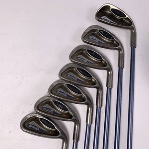 Ping G2 Iron Set 5-PW+GW+SW Orange Dot 2* Flat TFC 100 Ladies RH No 6 iron