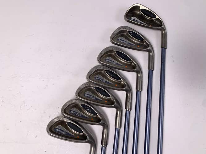 Ping G2 Iron Set 5-PW+GW+SW Orange Dot 2* Flat TFC 100 Ladies RH No 6 iron