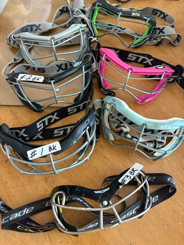 Lot of 7 girls / women’s lacrosse goggles adjustable