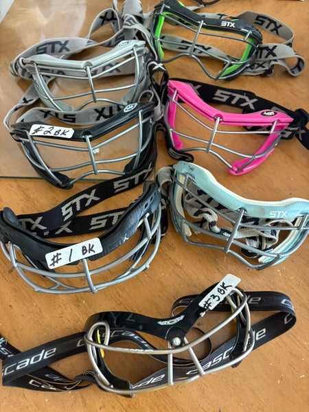 Lot of 7 girls / women’s lacrosse goggles adjustable