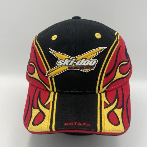 Ski Doo Rotax Flames Hat Cap Mens Fitted Size L/XL Snowmobiles BRP X-Team Fire