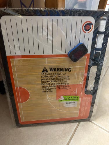 (New) double sided basketball coaches clip board dry erase