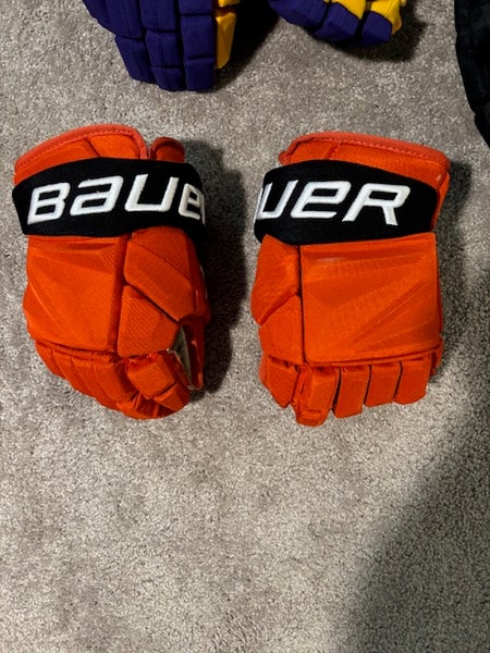 Anaheim Ducks Bauer Vapor Hyperlite Gloves 14" Pro Stock (Fowler)