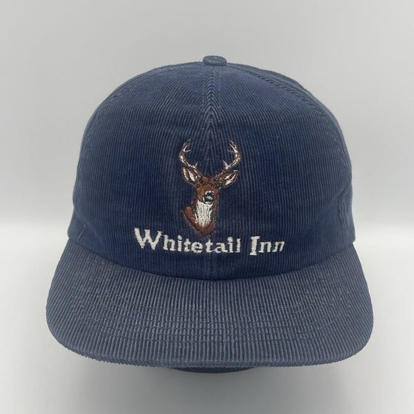 Vintage Whitetail Inn Deer Hunting Corduroy Snapback Hat Cap RARE Made In USA