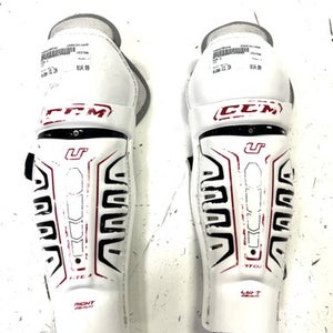 Used CCM U Junior Shin Guards White 11" 11860-S000296549