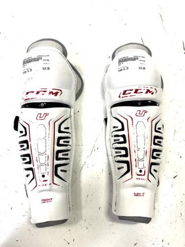 Used CCM U Junior Shin Guards White 11" 11860-S000296549