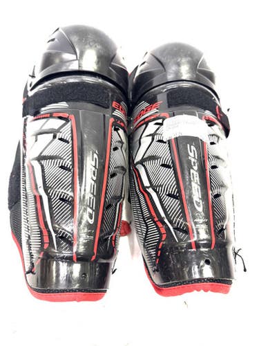 Used CCM EDGE Intermediate Shin Guards Black 12" 11860-S000296533