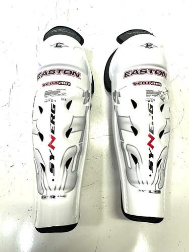Used Easton SNYNERGY VENT AIR Senior Shin Guards White 16" 11860-S000296521