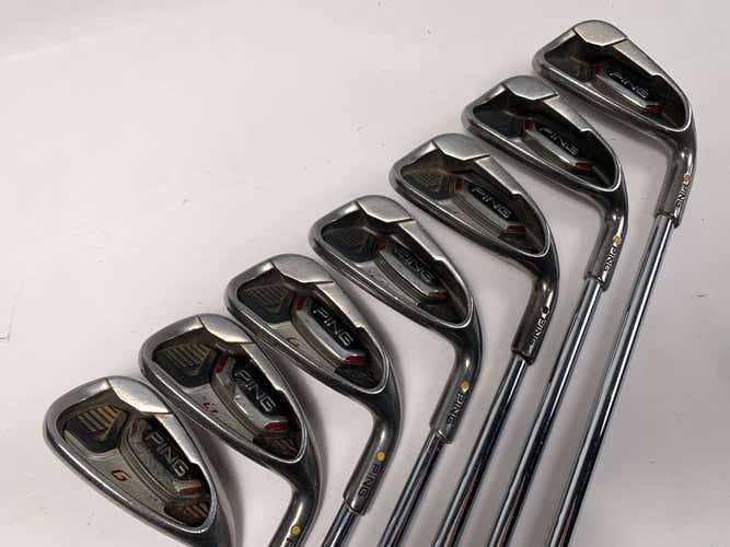Ping G20 Iron Set 6-PW+GW+SW Yellow Dot CFS Regular Steel Mens RH