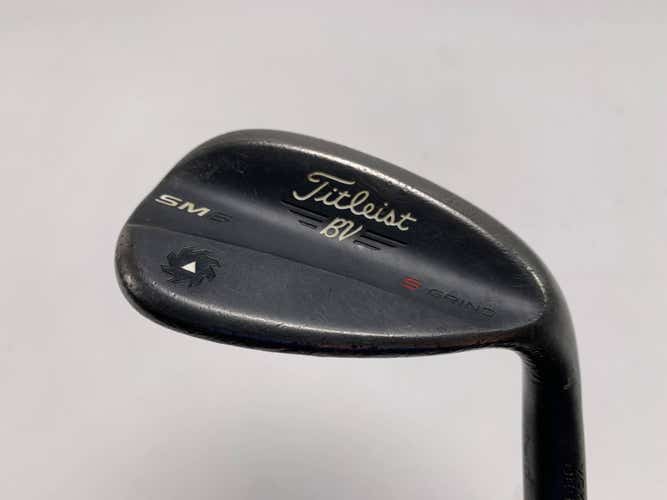 Titleist Vokey SM6 Jet Black Lob Wedge LW 58* 10 Bounce S-Grind Steel Mens RH