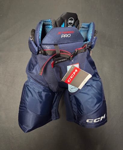 Junior Large CCM Jetspeed Pro Hockey Pants Navy