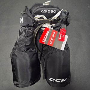 New Black Junior Medium CCM Tacks AS 580 Hockey Pants