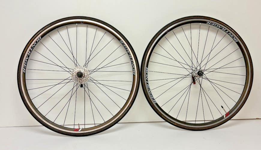 Bontrager 9-Speed 32-Spoke Black Aluminum 700C Wheelset Continental Tires